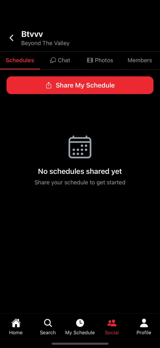 Group shared schedules